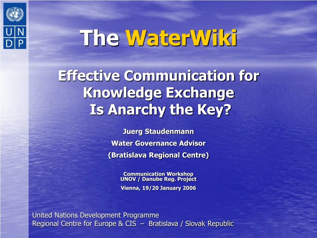 the waterwiki effective communication for knowledge exchange is anarchy the key