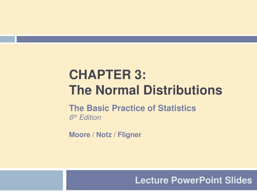 chapter 3 the normal distributions