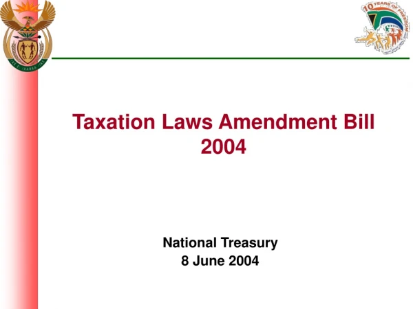 Taxation Laws Amendment Bill 2004