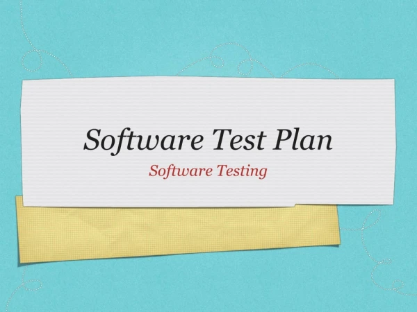 Software Test Plan