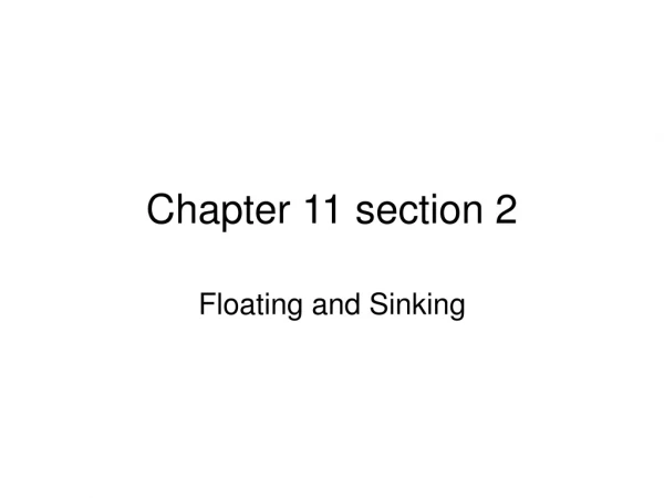 Chapter 11 section 2