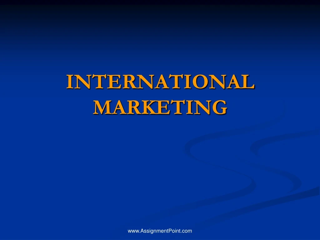 international marketing