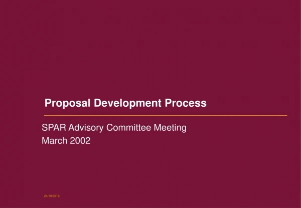 SPAR Advisory Committee Meeting March 2002