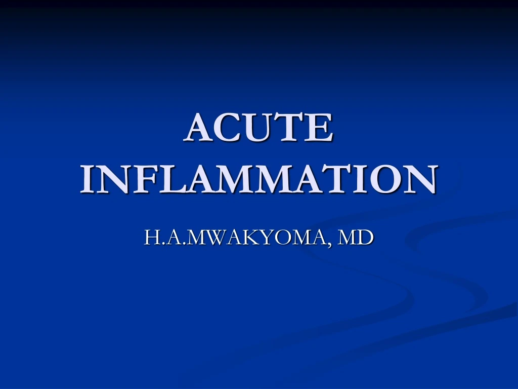 acute inflammation