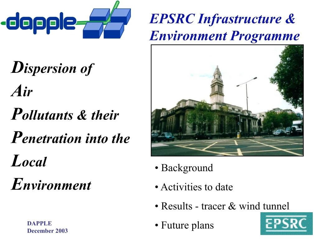 epsrc infrastructure environment programme
