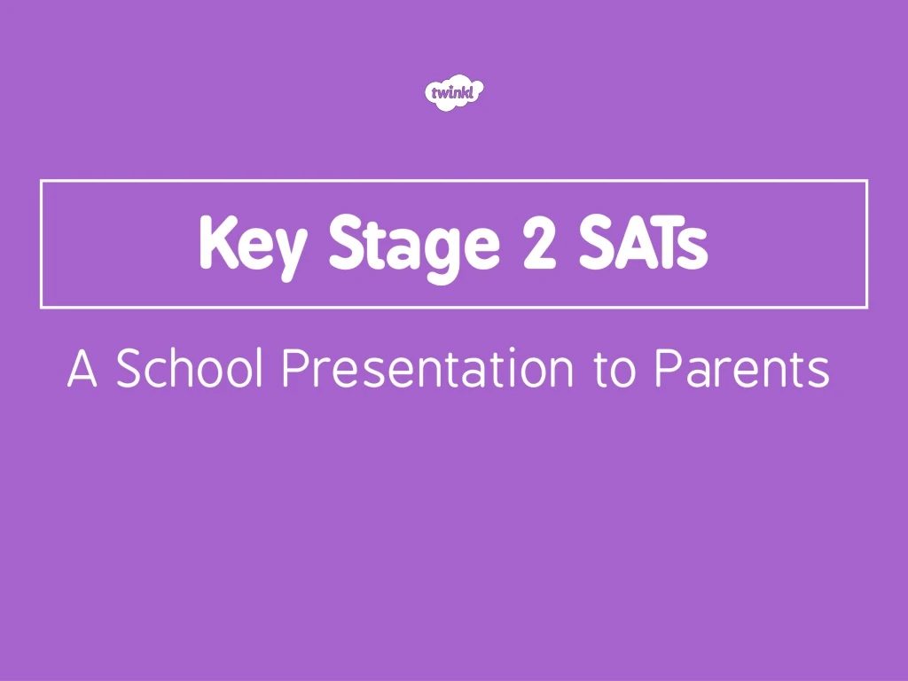 key stage 2 sats