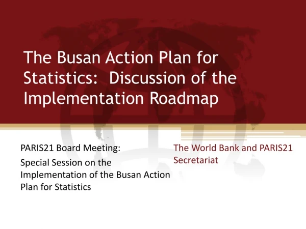 The Busan Action Plan for Statistics: Discussion of the Implementation Roadmap