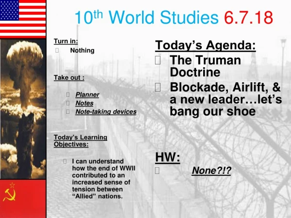 10 th World Studies 6.7.18