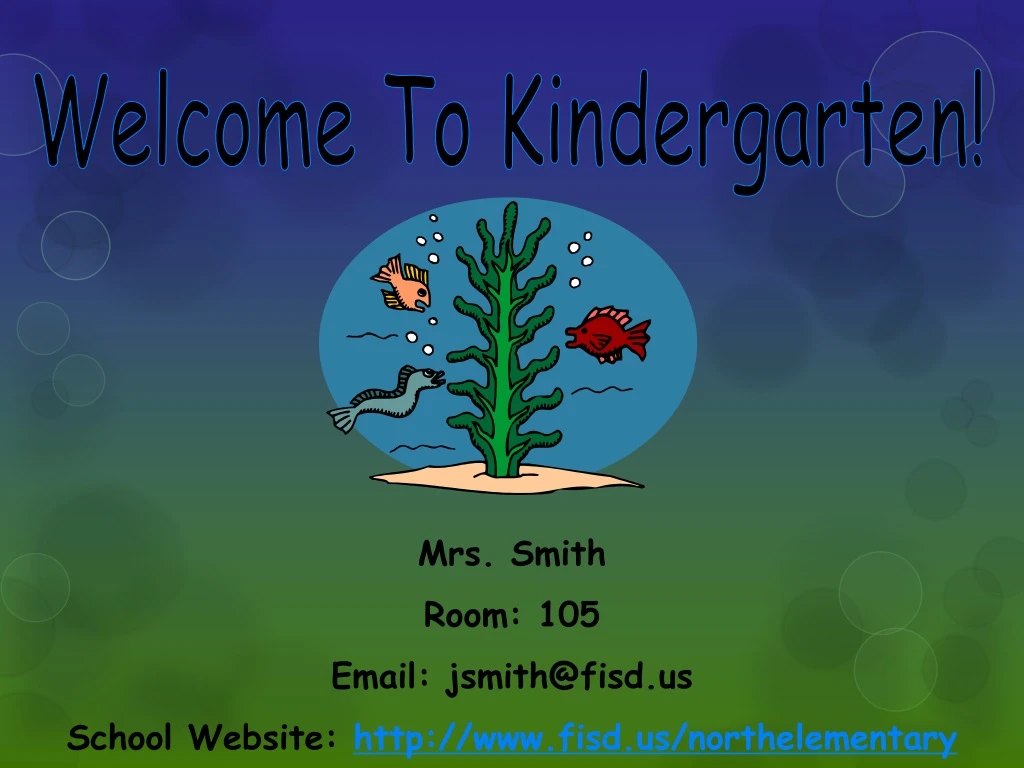 welcome to kindergarten