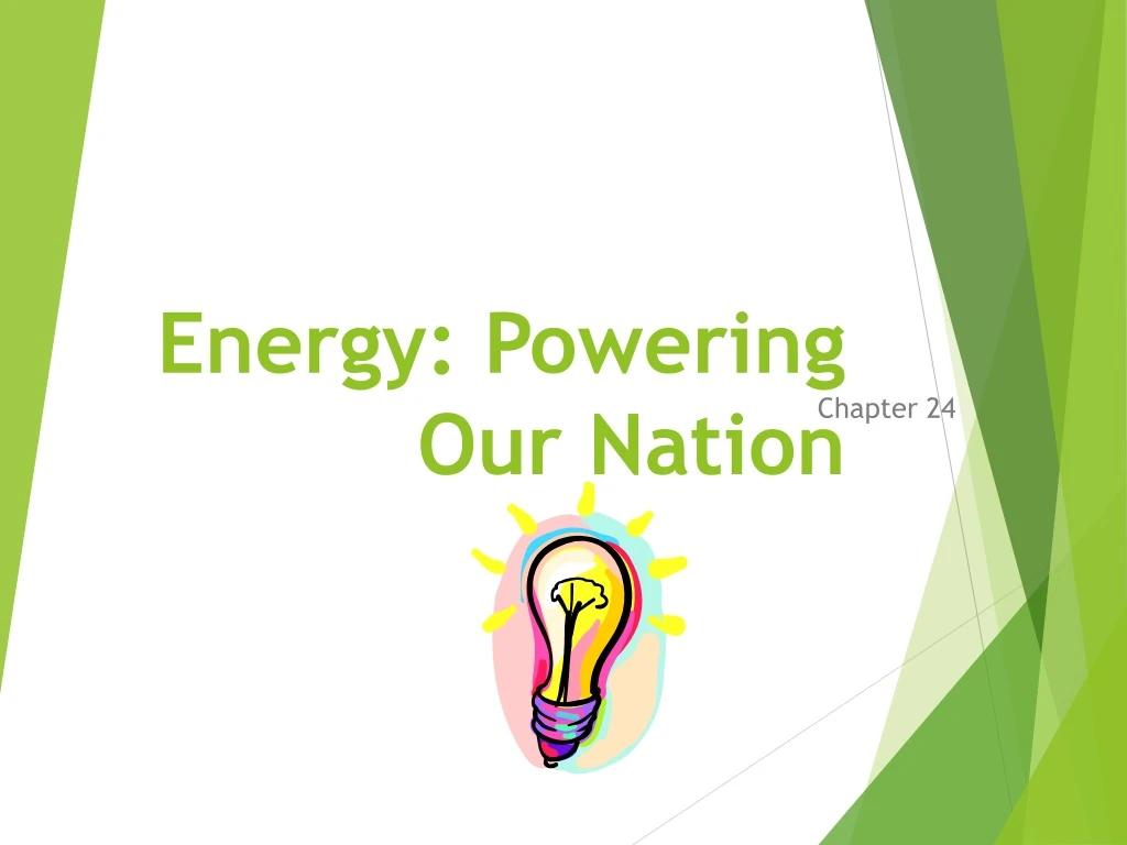 energy powering our nation