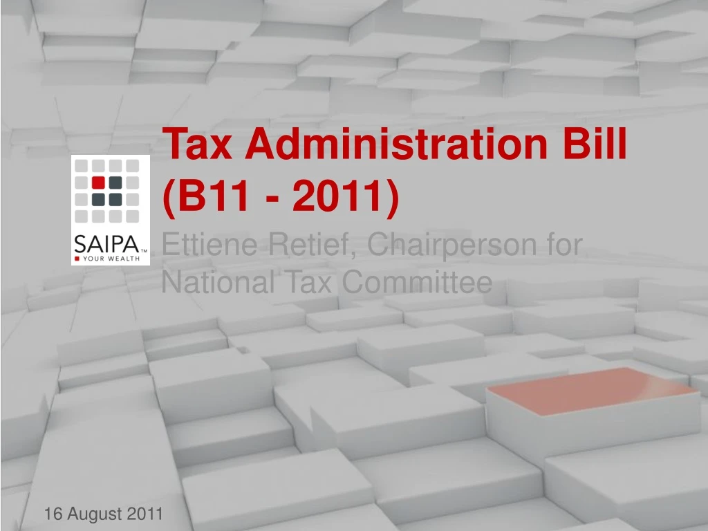 tax administration bill b11 2011