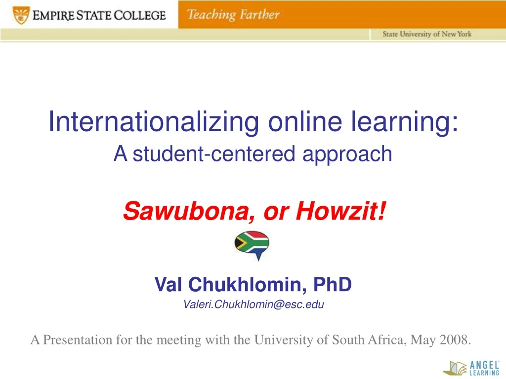 internationalizing online learning a student
