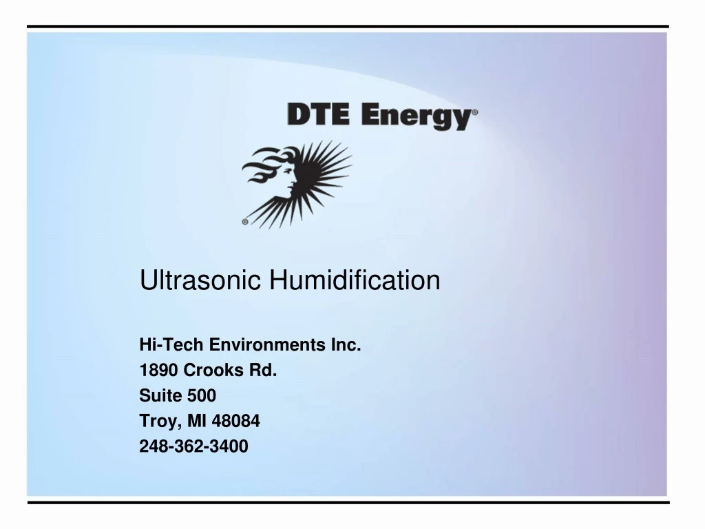 ultrasonic humidification