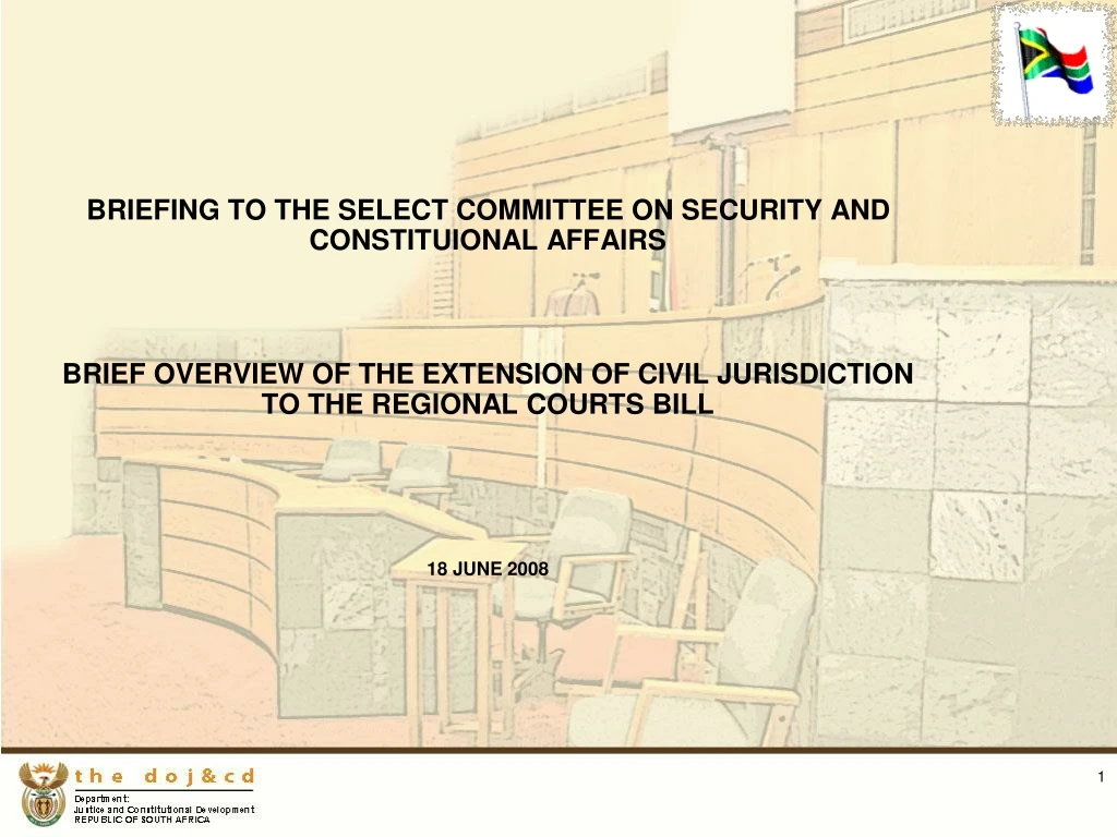 briefing to the select committee on security