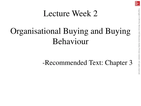 Lecture Week 2