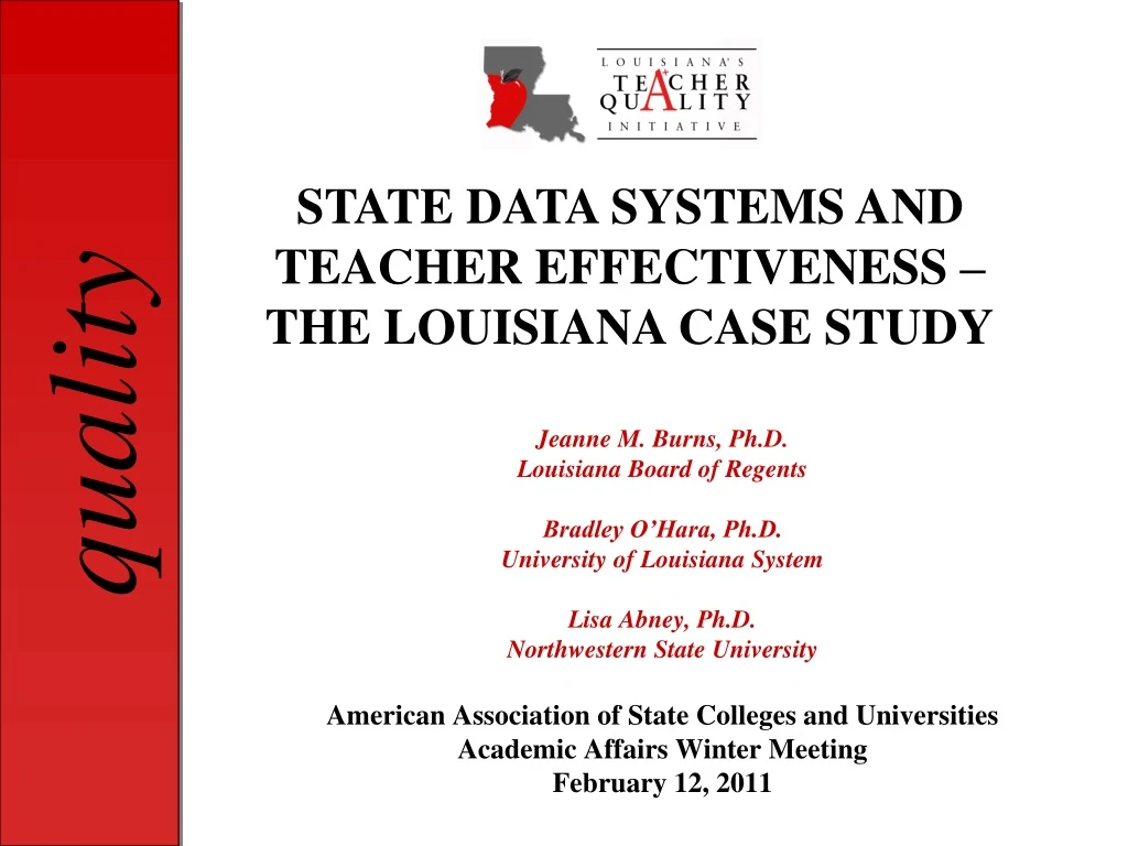 state data systems and teacher effectiveness