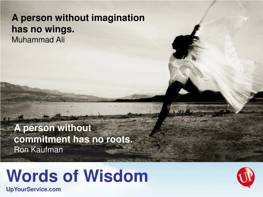 a person without imagination has no wings