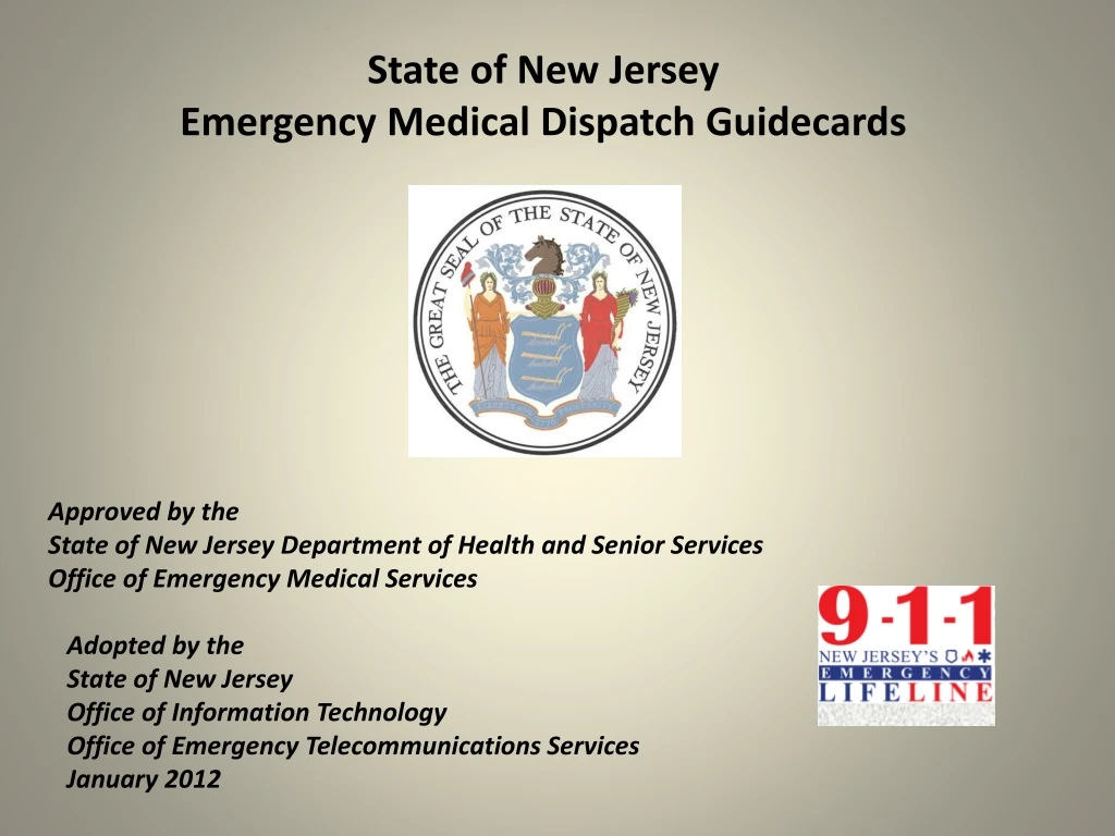 state of new jersey emergency medical dispatch