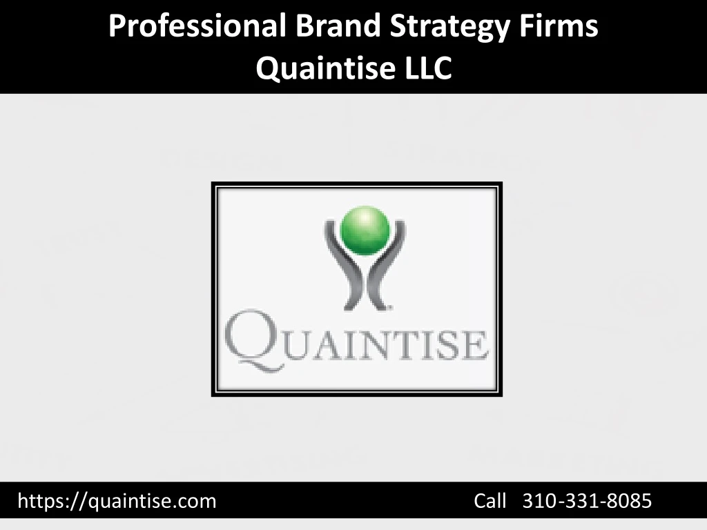professional brand strategy firms quaintise llc