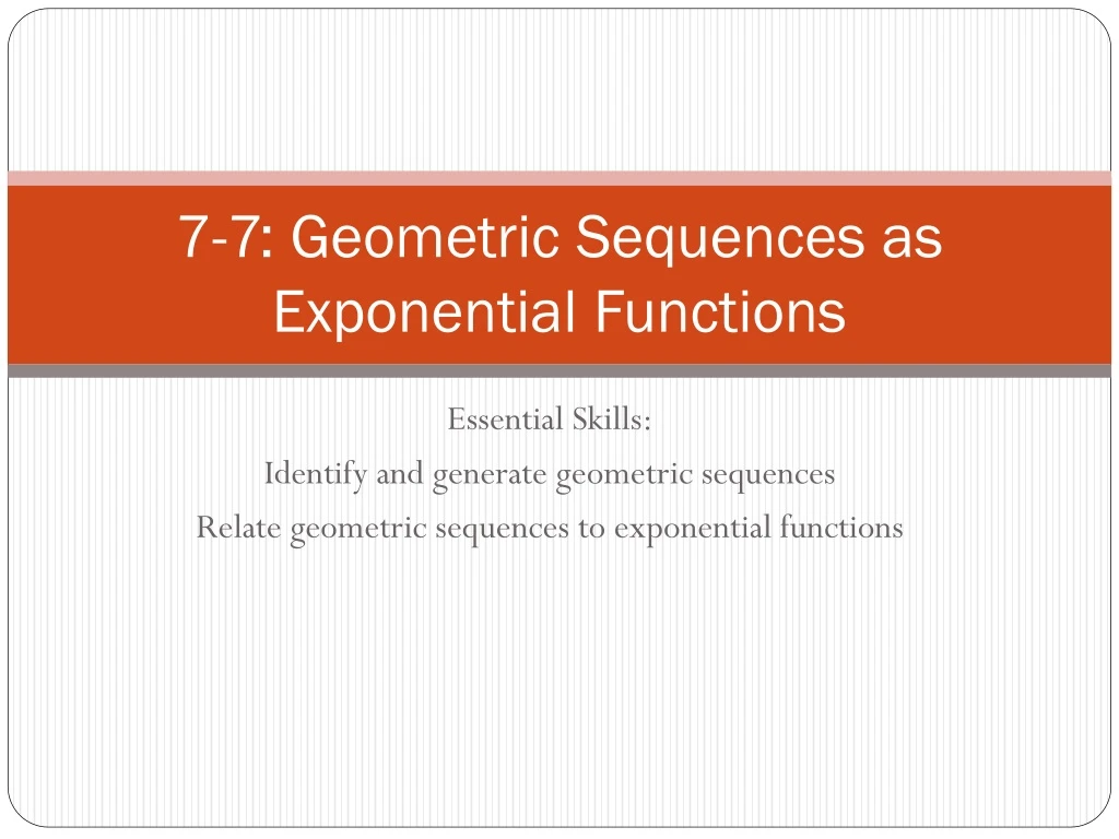 7 7 geometric sequences as exponential functions