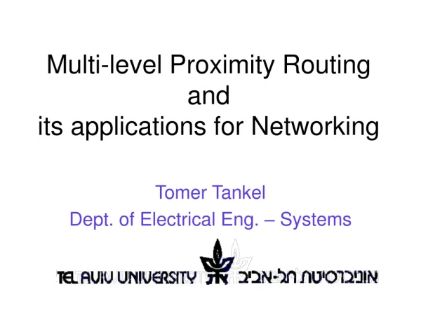 Tomer Tankel Dept. of Electrical Eng. – Systems