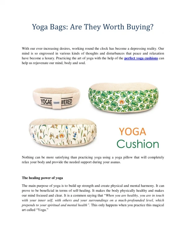 Yoga Bags: Are They Worth Buying?