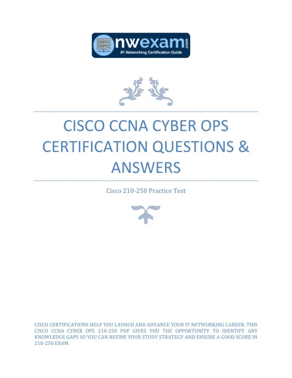 cisco ccna cyber ops certification questions