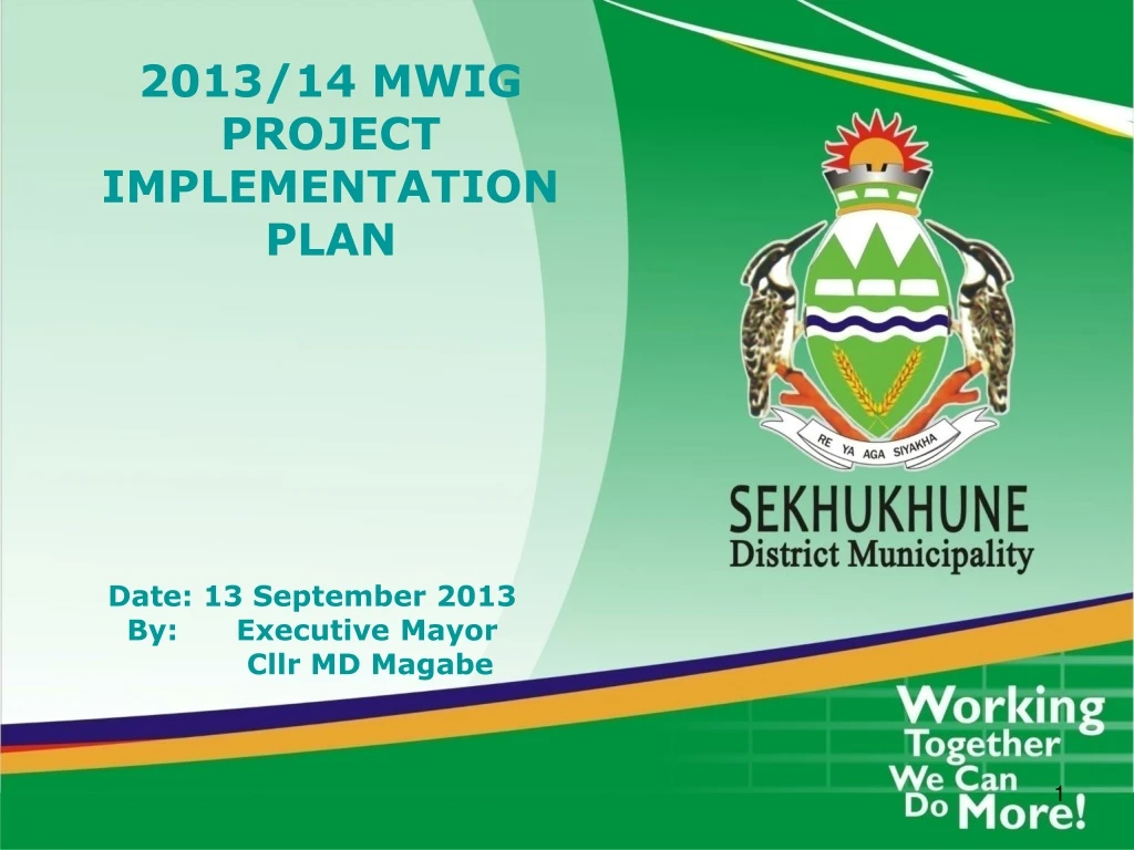 2013 14 mwig project implementation plan