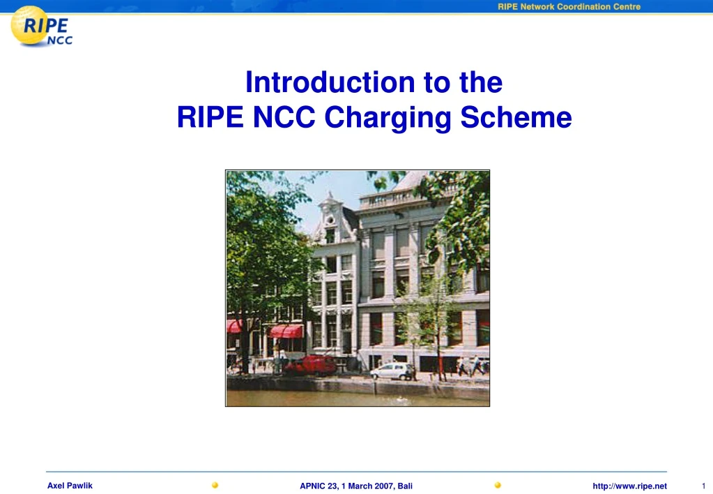 introduction to the ripe ncc charging scheme
