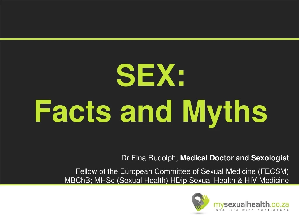 sex facts and myths