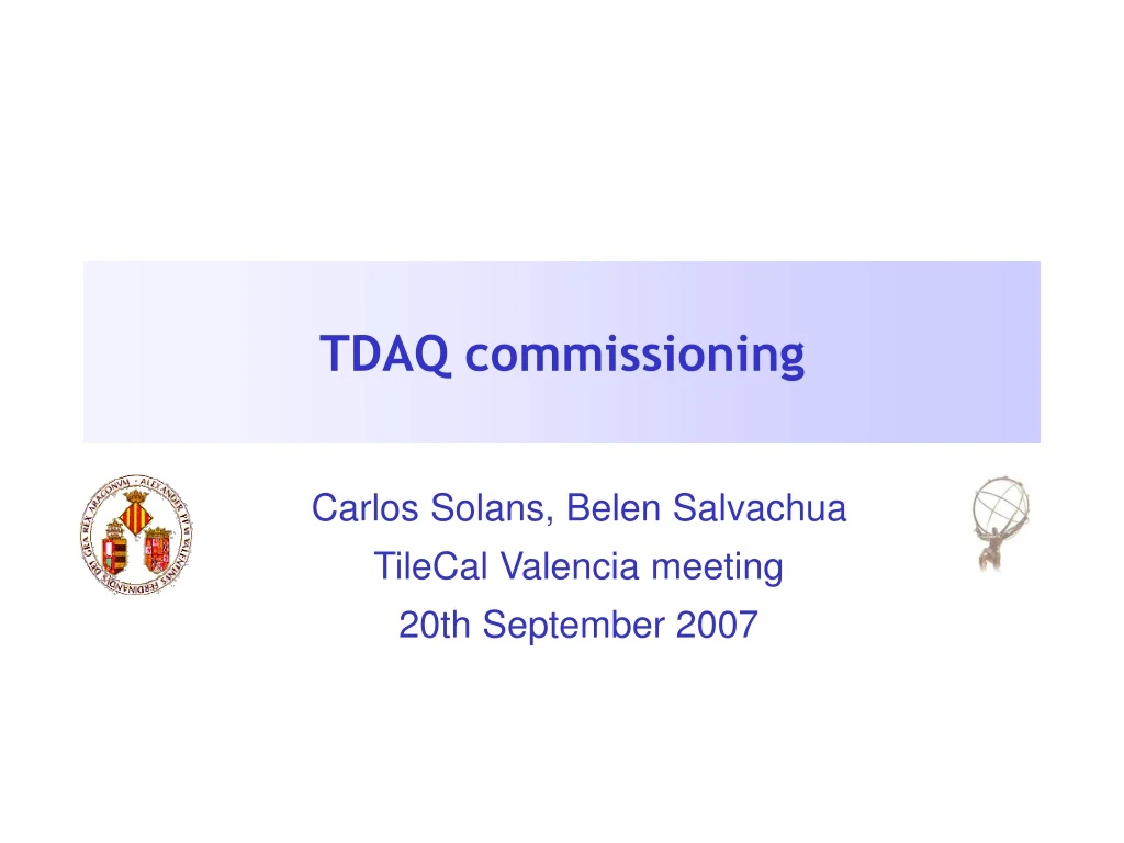 tdaq commissioning