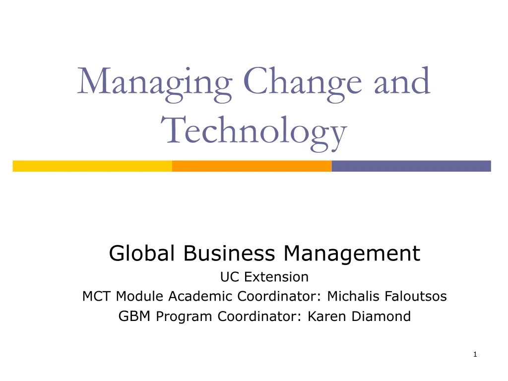 managing change and technology