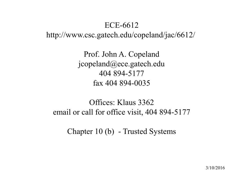 ece 6612 http www csc gatech edu copeland