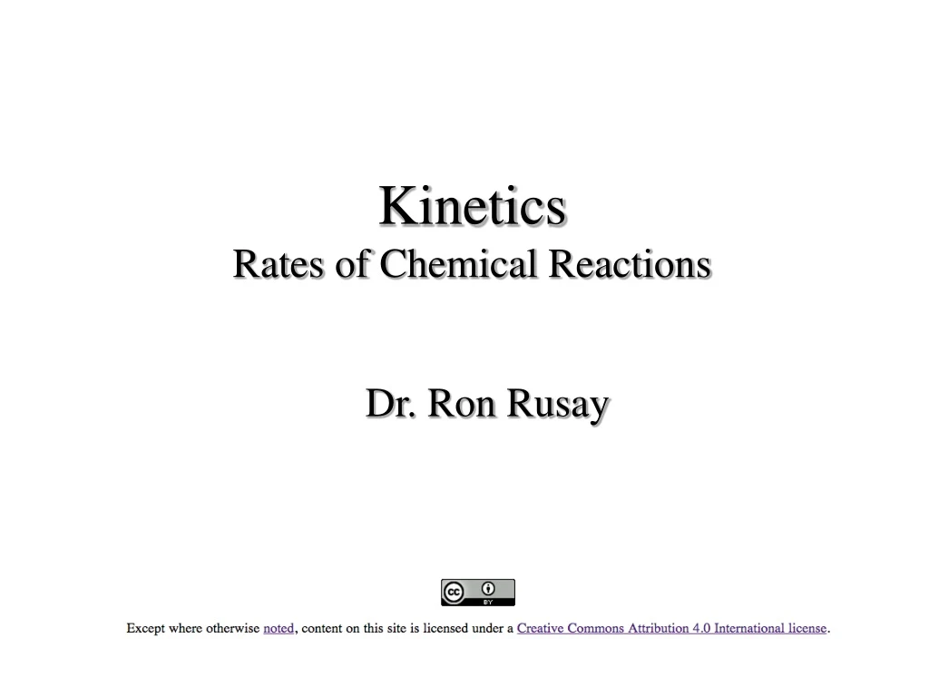 kinetics rates of chemical reactions
