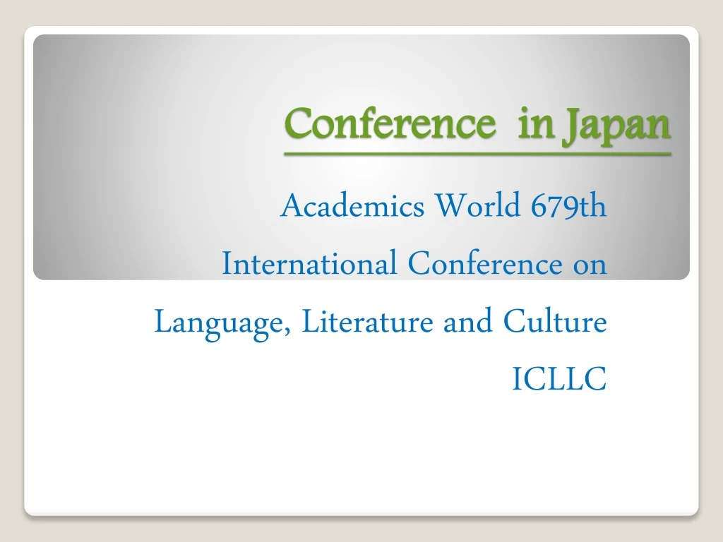 conference in japan