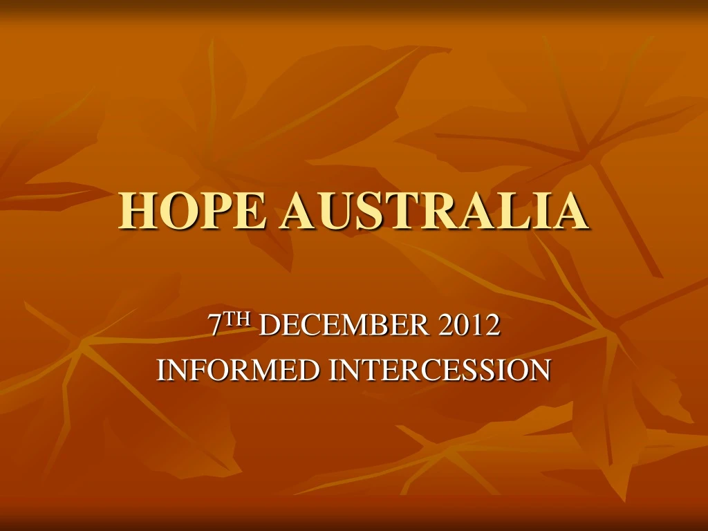 hope australia