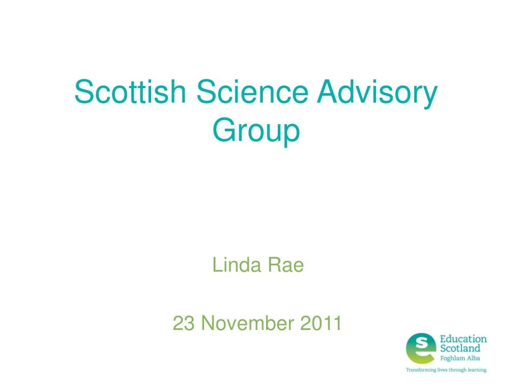 scottish science advisory group