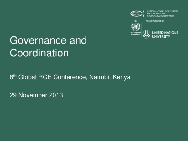 Governance and Coordination