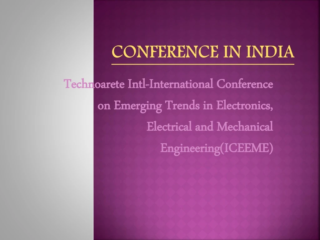 conference in india