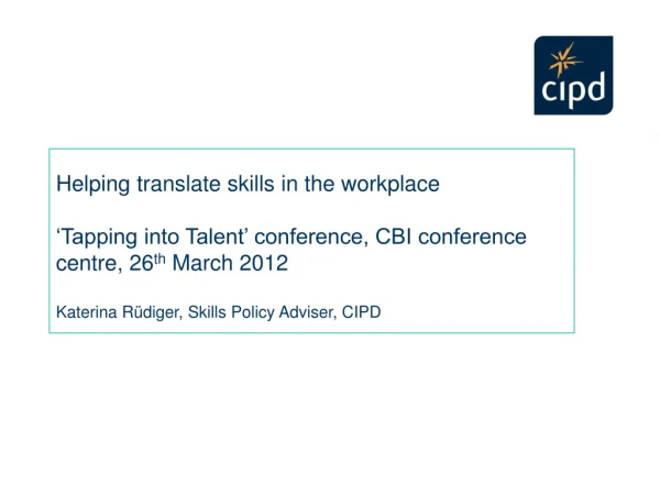 Helping translate skills in the workplace