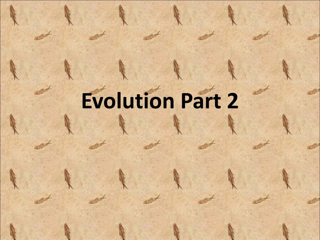 evolution part 2