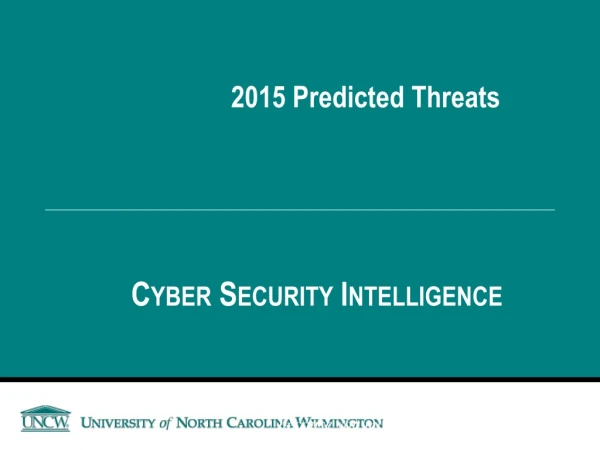2015 Predicted Threats