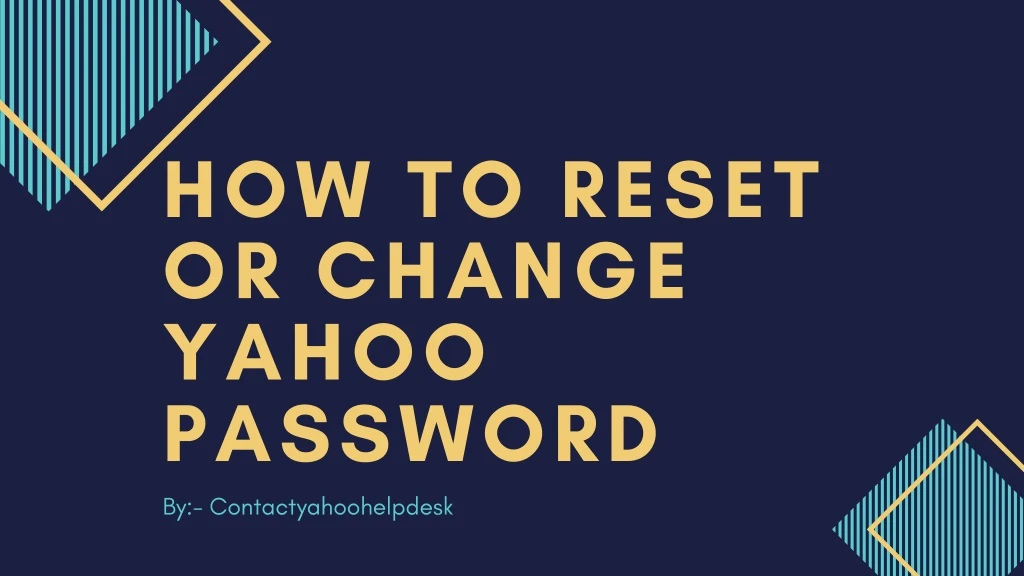 how to reset or change yahoo password