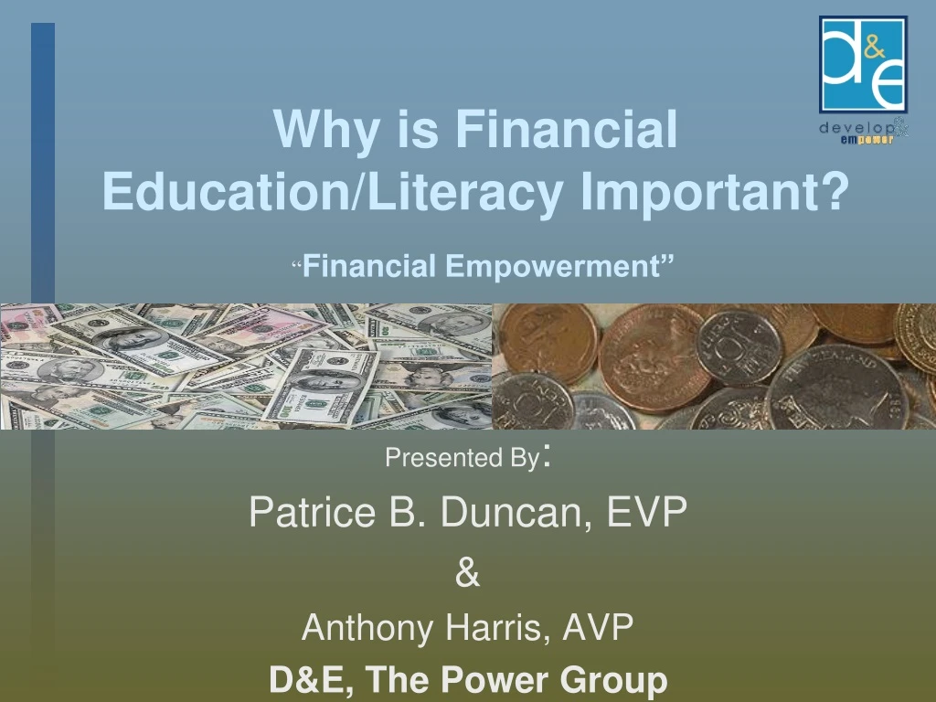 why is financial education literacy important