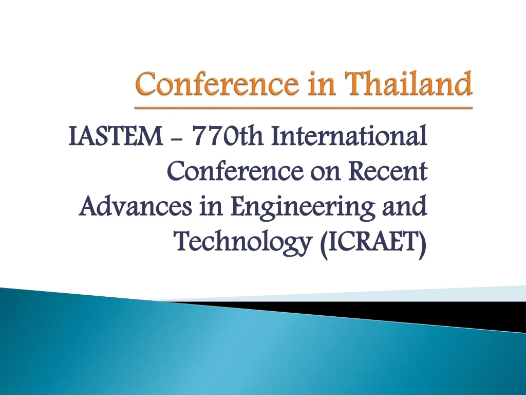 conference in thailand