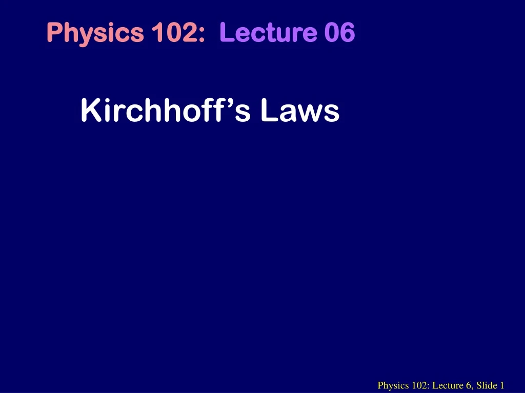 kirchhoff s laws