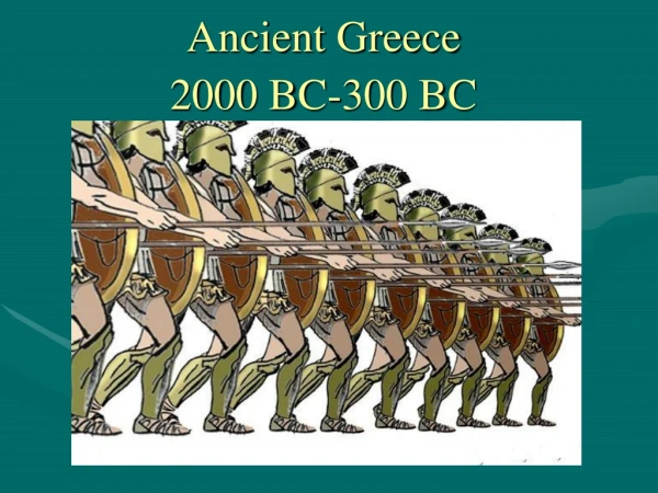Ancient Greece 2000 BC-300 BC