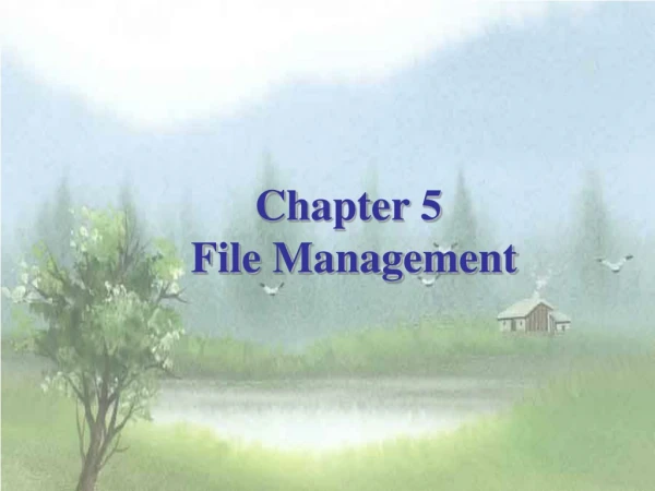 Chapter 5 File Management