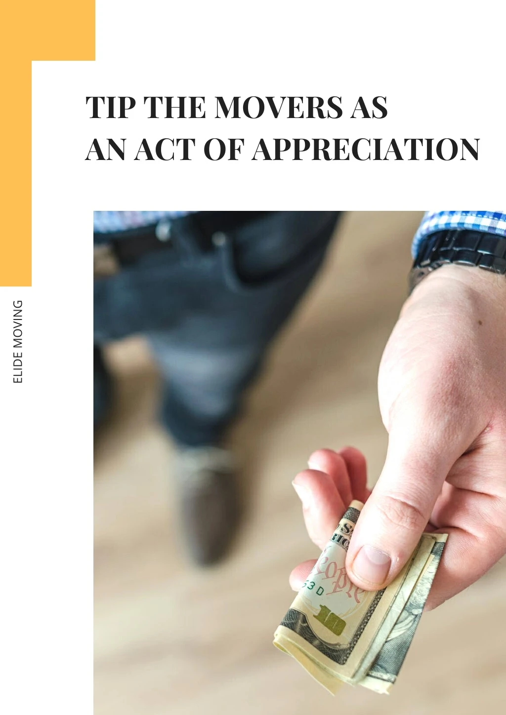 tip the movers as an act of appreciation