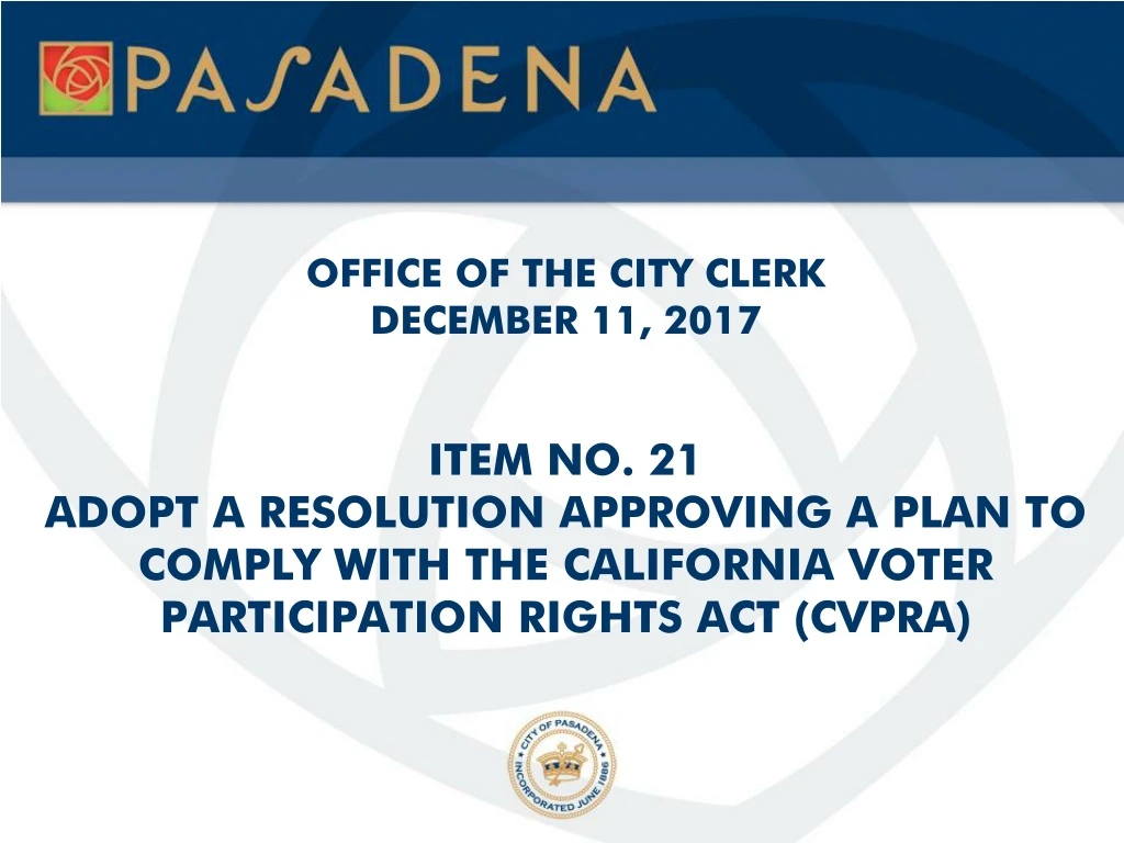 office of the city clerk december 11 2017 item